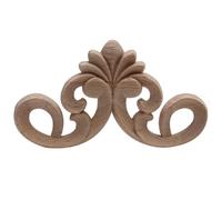 Applique décorative florale unique en bois sculpté antique, cadre en bois, autocollant décoratif pour meubles et armoires, format A5, 4