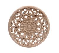 Applique décorative florale unique en bois sculpté antique, cadre en bois, incrustation, accessoire pour meubles et armoires, B9,4