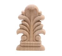Applique décorative florale unique en bois sculpté antique, cadre en bois, incrustation, accessoire pour meubles et armoires, C76,2