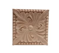 Applique décorative florale unique en bois sculpté antique, cadre en bois, incrustation, accessoire pour meubles et armoires, B31,3