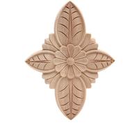 Applique décorative florale unique en bois sculpté antique, cadre en bois, incrustation, accessoire pour meubles et armoires, C66,2