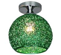 Applique DéCorative Lustre Plafonnier Globe en fil d'aluminium à montage semi-encastré, luminaire moderne et créatif à proximité du plafond pour vestiaire, salon, restaurant, cuisine (couleur : vert)