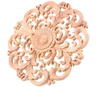 Applique Décorative Ronde en Bois pour Portes et Meubles 30cm
