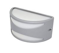 Applique demi-lune moderne pour extérieur, Argenté