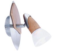 Applique design salon éclairage bois verre spot de lecture orientable