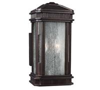Applique d'extérieur acier bronze doré H 35,9 cm E14 1 lumière lanterne