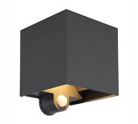 Applique d'extérieur applique murale lampe de jardin aluminium noir réglable LED