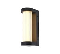Applique d'extérieur, applique murale, lampe de jardin, LED blanc chaud, noir, acier inoxydable, IP44
