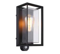 Applique d'extérieur lampe de porte d'entrée lampe de jardin détecteur de mouvement noir clair H 28 cm