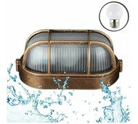 Applique D'extérieur Lampe Murale Industrielle Rétro Lampe De Bateau Ovale hublot Lampe, elliptique Plafonnier Applique