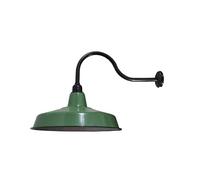 Applique d'exterieur led étanche Applique murale à col de cygne for l'extérieur et l'intérieur Applique industrielle antique étanche Lampe murale à abat-jour vert émaillé for porche, grange et bar(Col