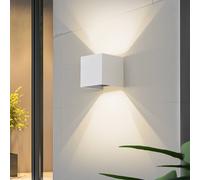 Applique d'extérieur LED Lindby Smart « Dara », 10 cm, blanche, CCT Tuya Lindby, dimmable, blanc, Matière Plastique, Moderne