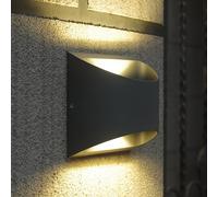 Applique D'extérieur Led Semi-Arrondie Dodd En Alu Anthracite