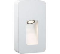 Applique d'extérieur LED Slot IP44 rond 93x41mm 2700K 2,4W 120lm 230V 30° Blanc dépoli Aluminium Blanc G