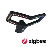 Applique D'extérieur Led Smart Home Zigbee 3.0 Alara Détecteur De Mouvement Crépusculaire (Ir) Ip44 Carré 375x270mm Rgbw+ 10w 450lm 230v Anthracite Métal