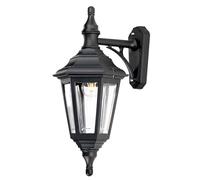 Applique d'extérieur noire H 46 cm E27 1 ampoule IP44 lampe de jardin balcon cour