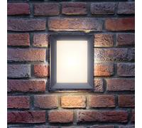 Applique DExtérieur Rectangulaire Karp Avec Led anthracite, blanc satiné