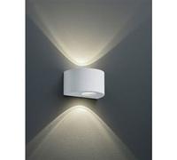 Reality Leuchten R28232631 Rosario Applique Murale d'extérieur en Plastique avec 2 Ampoules LED 2 W Blanc