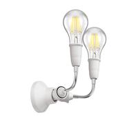Applique Elektra Porzellan avec col de cygne à deux flammes incl. 2 LED E27 [EEK: E]