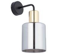 Applique En Acier Verre Noir Or E27 Graphite Style B:12 Cm