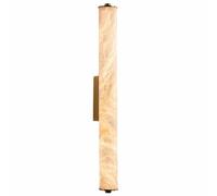 Applique en albâtre Naturel Applique Murale en marbre Applique Murale Moderne pour Salle de Bain Vanité Applique Murale en Pierre cylindrique Base en Laiton Éclairage Mural en albâ