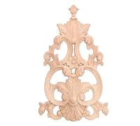 Applique en Bois, Applique de Sculpture sur Bois décorative avec Un Motif Classique et raffiné, Installation Facile, Applique en Bois de Caoutchouc Naturel pour Meubles, armoires, (Style 4)
