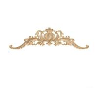 Applique en bois de chêne sur le thème floral pour intérieur avec détails sculptés à la main et fonctionnalité de garniture décorative classique (style 4 : 30 x 8 cm)