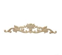 Applique en bois de style antique avec sculpture florale détaillée pour portes intérieures et surfaces de meubles (Style 2 : 36 x 7 cm)