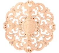 Applique en Bois Ronde Décorative pour Meubles et Armoires