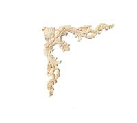 Applique En Bois Sculpté Appliques d'angle en bois, moulage de luxe, décoration de salon, cornes sculptées, décoration murale, accessoires de meubles(F- 35cmX35cm)