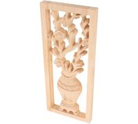 Applique en Bois Sculpté Beige, Décor Meuble Vintage pour Restauration | Bois Massif Non Peint, Surface Lisse Polie, Finition Soignée, pour Panneaux de Porte et Garde-robes