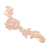 Applique en Bois Sculpté Décorative Beige pour Meubles et Murs | Décor Baroque Vintage, Finition Brute en Bois, Installation Simple, pour Armoires, Placards et Projets DIY