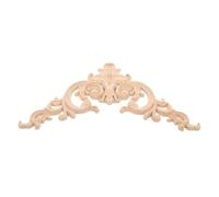 Applique en Bois Sculpté Décorative Style Européen Beige 27x11 CM | Installation Facile Ajustable, Résiste au Gauchissement et Fissures, Textures Détaillées pour Salon et Mur
