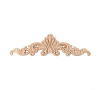 Applique en bois sculpté en forme de fleur - 20 x 5 cm et 30 x 8 cm - Applique en bois pour mur, porte, armoire, cadre décoratif de style européen - Décoration de maison et de jardin (20 x 5 cm)
