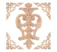 Applique En Bois Sculpté Ensemble d'appliques d'angle décoratives et d'appliques en bois, 5 pièces, for porte de lit, armoire, garde-robe, meubles sculptés en bois, bricolage, maison
