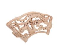 Applique en Bois Sculpté Motifs Mythiques pour Temple et Autel | Décor Religieux Traditionnel, Finition Mate et Veinage, Haute Résistance, Marron