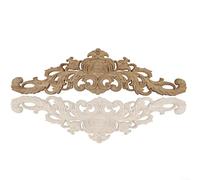 Applique en bois sculpté non peint pour meubles - Décoration d'intérieur (30 x 8 x 0,8 cm)