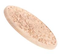 Applique en Bois Sculpté Ronde Décorative pour Mur Intérieur | Bois, Teinte Kaki, Sculpture Manuelle, Peut être Peinte, Effet Artistique Délicat pour Décoration Intérieure