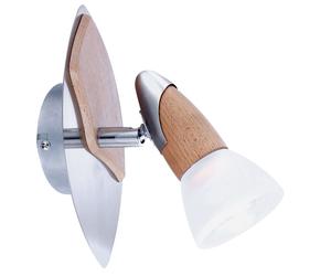 Applique en bois spot de télécommande de salon mobile dimmable dans un ensemble comprenant des ampoules LED RVB