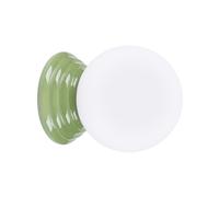Applique En Céramique En Verre Vert Olive G9 IP44 Salle De Bain T:16 Cm