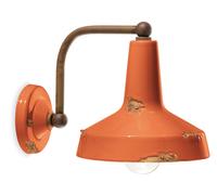 Applique En Céramique Métal E27 B: 20 Cm Vintage Orange Shabby Lampe Intérieure