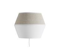 Applique en coton blanc et lin naturel CONIE