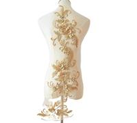 Applique en dentelle à motifs floraux perlés, applique 3D à coudre, patchs perles, fleurs, dentelle paillettes, motif coudre, voile de mariée, robe de mariée, motif, voile d