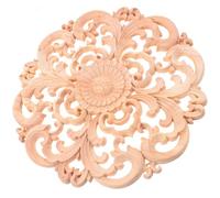 Applique en Incrustation Ronde en Bois, Moulure Bois Decorative