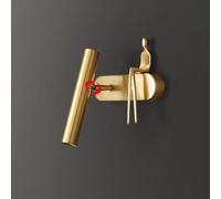 Applique en Laiton LED Lampe de Lecture Lampes Murales Pivotante à 360° 3 Niveaux de Luminosité Applique Murale Industrielle Vintage Art Déco Intérieur Spotlight Salon 1 Flamme,D'or,Links