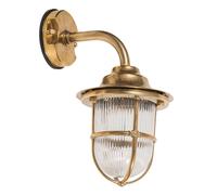 Applique En Laiton Verre Strié IP64 Maritime SANTORIN Lampe De Cour Maison Porte