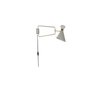 Applique en métal gris et doré, G9, 1 ampoule, abat-jour inclinable, style rétro - Zuiver, Flex - 15x73x31 cm