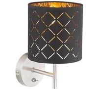 Applique en nickel mat 26x15x19 cm noir doré 15229w