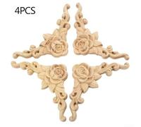 Applique en pour bois Sculpté 8cm Décoration Meuble Applique | pour sculpture détaillée, pour bois naturel brut, pour facile à teindre, style européen, pour meubles et portes