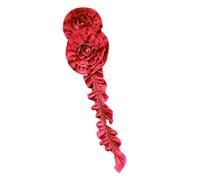 Applique en tissu à motif floral à coudre sur franges à volants pour robe de mariée robe de soirée couture embellissement strass fleur dentelle